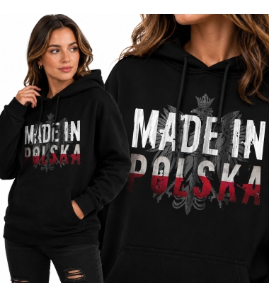 BLUZA DAMSKA Z KAPTUREM MADE IN POLSKA